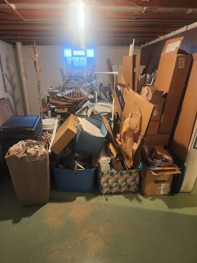 Roll-off dumpster container at job site for 2 Yard Dumpster Rental in Yorktown